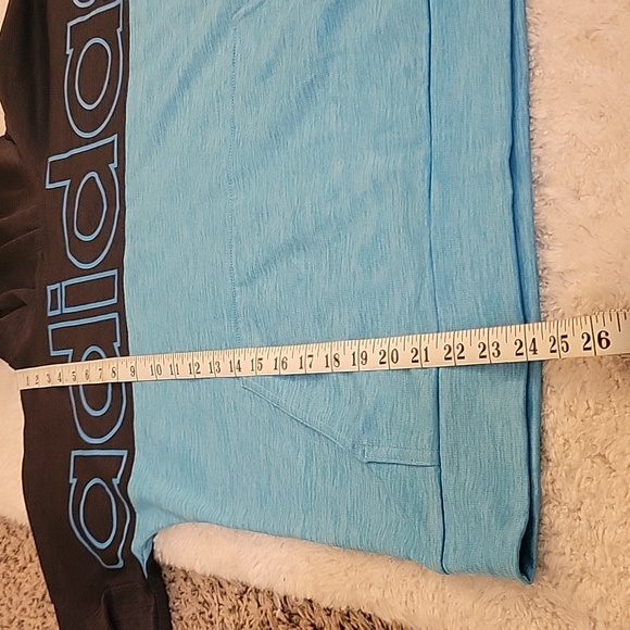 ADIDAS Youth, Hooded Blue Sweatshirt Youth Large - Picture 10 of 12